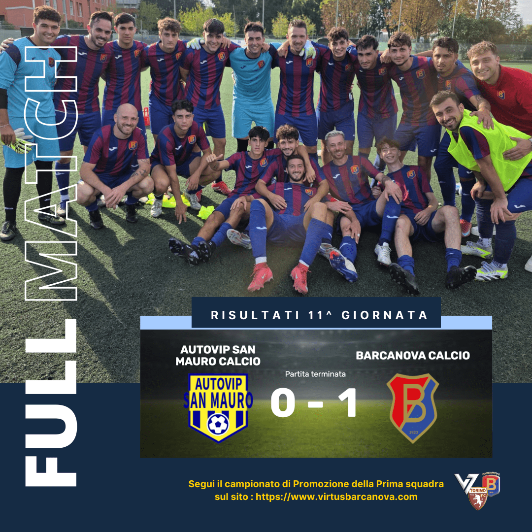 Promozione: Barcanova da impresa! 1-0 al San Mauro e secondo posto in solitaria!