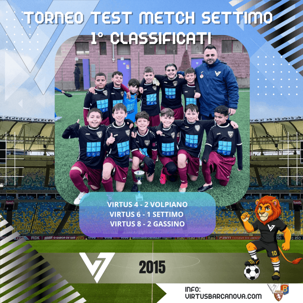Torneo Test Metch Settimo Pulcini 2015 Di Lella VIRTUS 4 2 VOLPIANO VIRTUS 6 1 SETTIMO VIRTUS 8 2 GASSINO PRIMI CLASSIFICATI…