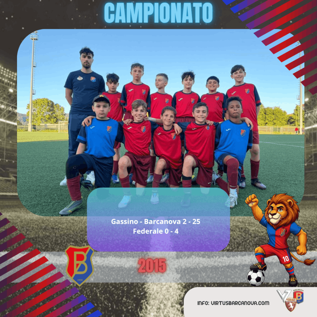 2015 Girone D Gassino Barcanova 2 25 Federale 0 4