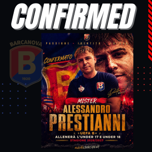 Alessandro Prestianni confermato alla guida dell'Under 17 Barcanova per la stagione 2026/2027