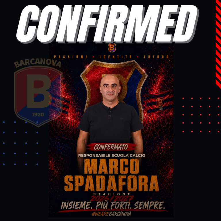 Marco Spadafora confermato Responsabile della Scuola Calcio Barcanova per la stagione 2026/2027