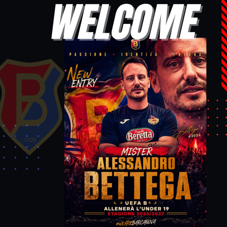 Alessandro Bettega è il nuovo allenatore dell'Under 19 Barcanova per la stagione 2026/2027