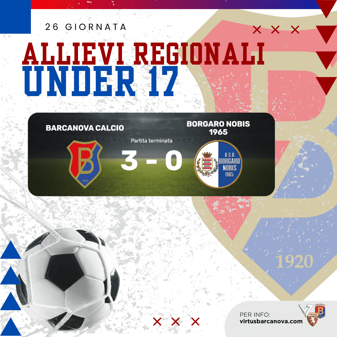 Barcanova under 17: Tripletta di Omar e qualificazione alle fasi finali
